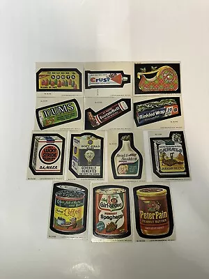 Vintage Wacky Packs Stickers TOPPS Brand Bazooka Gum 13 Trading Puzzle Pieces • $18