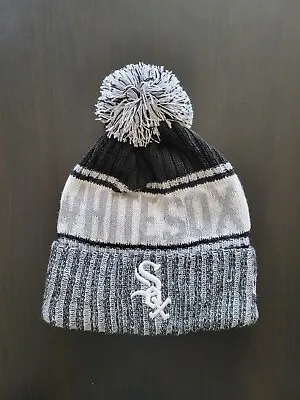 MLB Chicago White Sox New Era Winter Soft Warm Winter Beanie Baseball Pom Hat • $24.99