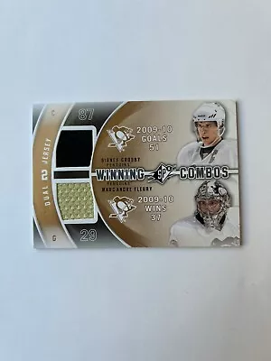 2011-12 SPX Sidney Cosby Marc Andre Fleury Winning Combos Dual Jersey #WC-CF • $1.25