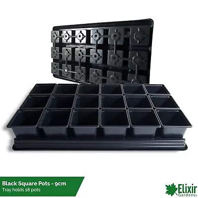 Seed/Plant Pots With Market/Potting Carry Trays | 7cm-13cm | Square Or Round • £32.99