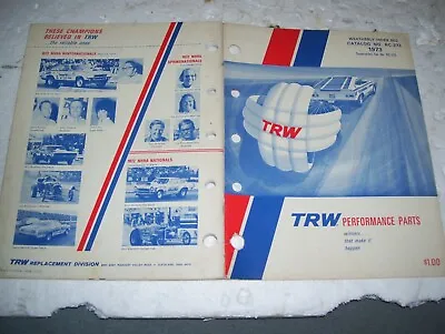 Original Trw 1973 Performance Catalog  58 Page 4 Pics Power Forged Pistons  Etc • $18
