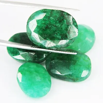 50 Ct Certified Oval Shape Loose Gemstone Lot Natural Emerald • $10.01