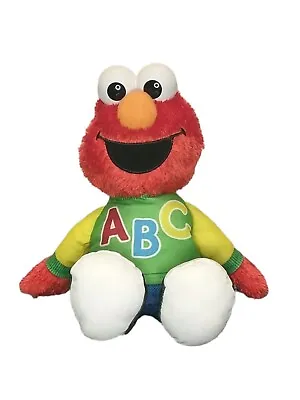 Sesame Street 13  Singing Elmo Plush Doll ABC Sweater Stuffed Animal Toy Learn • $9.97