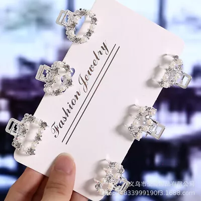 2 Pcs Mini Crystal Hair Clip Small Gripping Diamond Claw Womens Accessories • £2.99