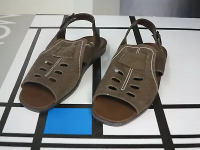 ICAS Leather Men Sandals Shoes Fußbettung 70er True Vintage 70s Sandals NOS • $144.27