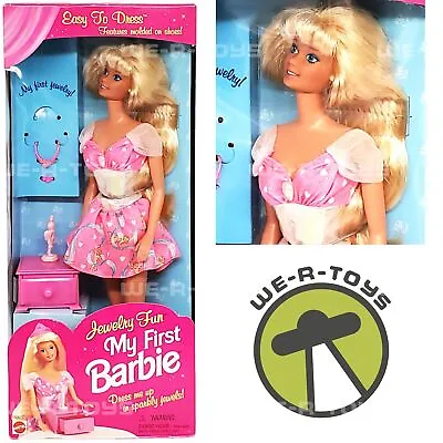 Jewelry Fun My First Barbie Doll Easy To Dress Blonde 1996 Mattel 16005 • $35.95