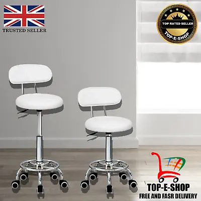 Faux Leather PU Bar Stool Breakfast Bar Chair Kitchen Stool Swivel Barstool UK • £28.99