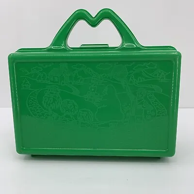 Vintage McDonalds Happy Meal Green Plastic Lunch Box Case 1988 Ronald Grimace • $8.99