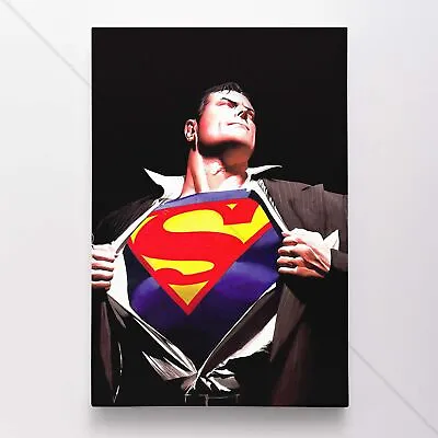 Alex Ross Superman Poster Canvas Man Of Steel Comic Book Cover Art DC Print #653 • $29.03