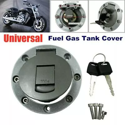 Universal Scooter Motorcycle Modified Gas Cap Fuel Tank Cover Lock With 2 Keys • $29.83