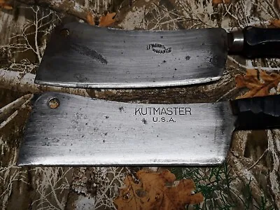Pair Of Vintage Meat Cleavers Kutmaster Ifw & Sons Co. Butcher Knife.  • $20
