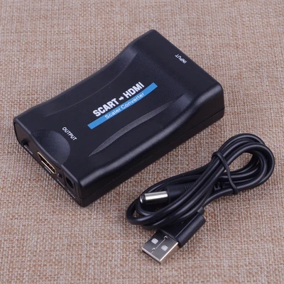 £18.77 • Buy Mini Size 1080P Scart To HDMI Video Audio Adapter Scaler Converter +USB Cable