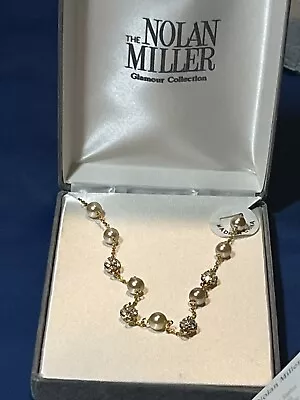 Nolan Miller Pearl And Rhinestone 18”Necklace  • $14.95
