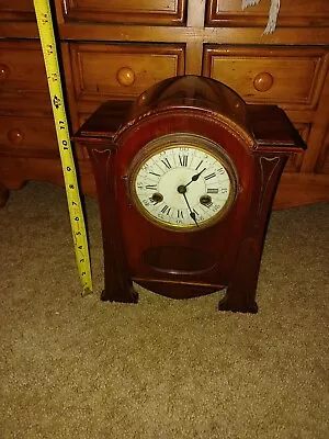 H.A.C. 14 Day Strike Mantel Wind Up Clock Made In Germany.RARE! • £144.52