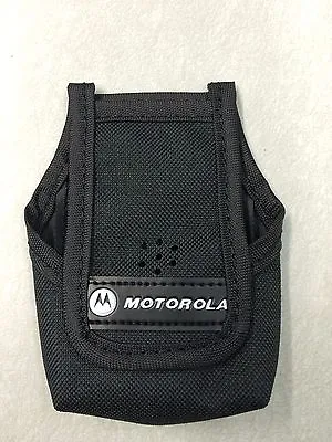 NEW*OEM MOTOROLA MINITOR V 5  NYLON PAGER CASE W/ BELT LOOP CLIP RLN5699 3 4 5 • $17.84