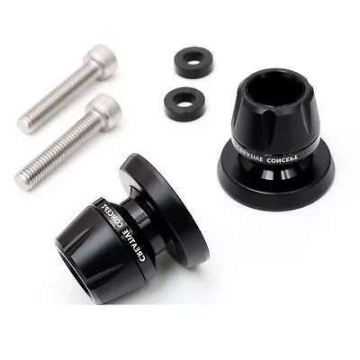 Black M10 Swingarm Spools Sliders BB01 For ZX-10R Ninja 04 05 06 07 08 09 10 • $39.94