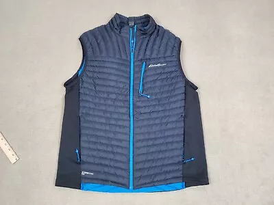 Eddie Bauer Vest Mens Large Blue Jacket Puffer Storm Down 800 First Ascent Coat • $39.88