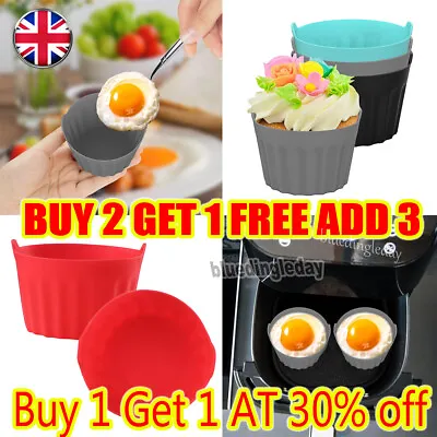 3x Air Fryer Egg Poacher Egg Poaching Cups Easy Silicone Baking Cups Silicone • £4.59