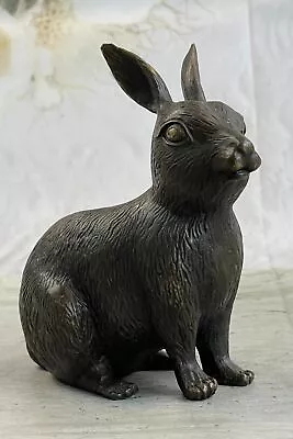 Vintage Austrian Vienna Bronze Sitting Bunny Rabbit Figurine Statue Garden Decor • $249