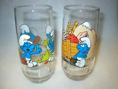 1982 Vintage (Peyo) Smurf Glasses - BRAINY & HEFTY • $21.95