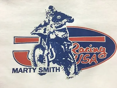 MARTY SMITH MX Vintage Motocross T-Shirt  Small Medium Large & Extra Large • $19.50