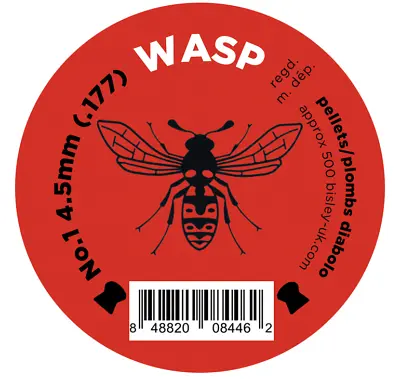 Wasp .177 / 4.5mm Red Round Domed Pest Control Air Pellets • £2.99