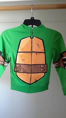 Teenage Mutant Ninja Turtles Michelangelo Costume Zipper Jacket Hoodie XS Pre-ow • $25.95