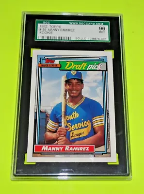 MANNY RAMIREZ - 1992 Topps RC - MINT SGC 96 - DRAFT PICK  - See Pics • $9