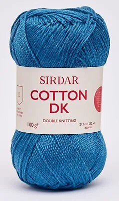 £3.50 • Buy Clearance Sirdar Cotton DK 100g - 545 Blue Lagoon - Includes Pack Offers