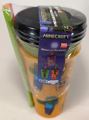Minecraft Reusable 3-Pack GLOW IN THE DARK TUMBLERS - 25oz BPA Free • $16.99