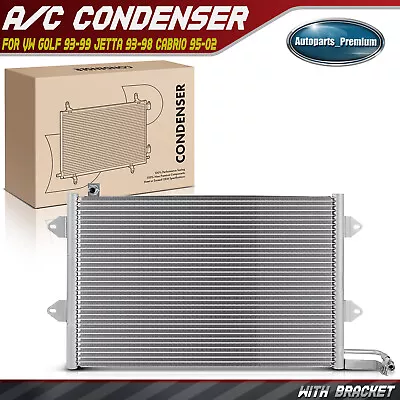 A/C Condenser W/ Bracket For VW Golf 1995-2002 Jetta 1993-1998 Cabrio 19995-2002 • $54.99