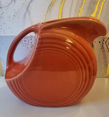 Vintage Pristine Piece Fiestaware Persimmon Water Pitcher Imprint No  H  • $99.99