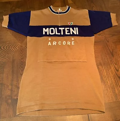 Vintage Eddy Merckx MOLTENI ARCORE Jersey RARE Front Pockets - Size LARGE • $200