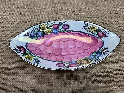 Pretty Vintage 1950's Maling Red Lustre Ware Oval Dish • £10