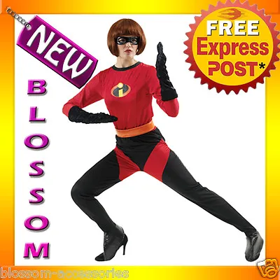 C687 Mrs Incredible Disney Super Hero Heroine Halloween Adult Costume RB • $43.12