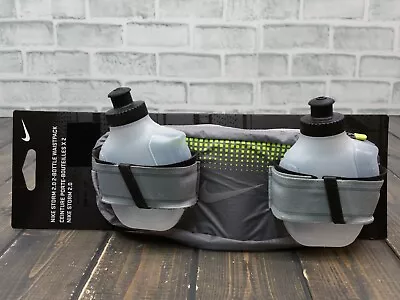 $24.99 • Buy Nike Storm 2.0 - 2 Bottle Waistpack - Unisex Running Gym Hiking GRAY / GREEN