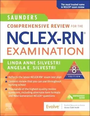 $5.74 • Buy Saunders Comprehensive Review For The Nclex-Rn(r) Examination By Silvestri: Used