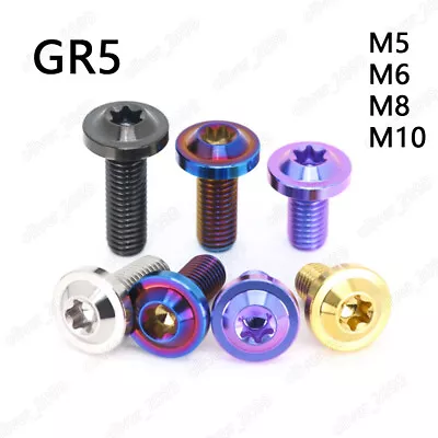 GR5 Titanium PVD Color Torx Soket Flying Saucer Head Screws M5 M6 M8 M10 • $19.99