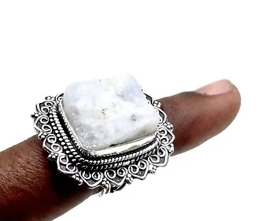 925 Sterling Silver Rock Moonstone Gemstone Jewelry Vintage Ring (US)size-6.50  • $16.99