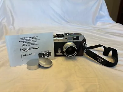 Voigtlander BESSA-R Rangefinder Camera SILVER W/ Color-Skopar 35mm F2.5 MC Lens • $400