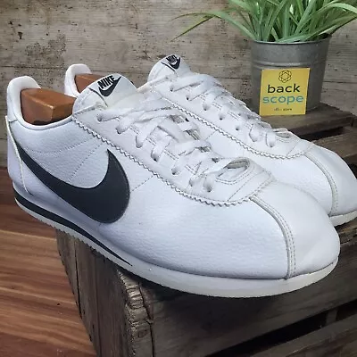 Nike Classic Cortez Leather OG Trainers (2016) White/Black Retro VTG Gump - UK10 • £79.99