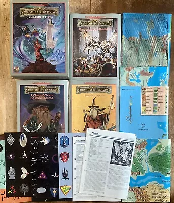 FORGOTTEN REALMS CAMPAIGN SETTING 1996 Dungeons & Dragons Boxed Set COMPLETE TSR • $99.99