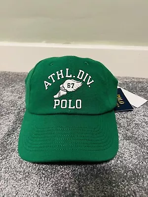 BNWT Polo Ralph Lauren Mens Authentic Baseball Adjustable Cap Hat One Size Green • £27.50