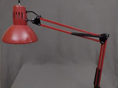 Red Articulating Lamp Drafting Pixar Swing Arm Vintage • $64.99