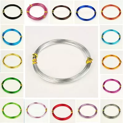 ALUMINIUM MODELLING JEWELLERY CRAFT WIRE 0.8mm 1mm 1.5mm 2mm & 3mm W1 • £7.99