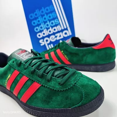 Adidas Blackburn Spezial Mens US 13.5 Green Red Blue Suede Limited Retro Gazelle • $97.80