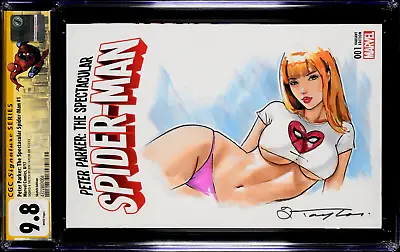 Spectacular Spider-man #1 Cgc Ss 9.8 Mary Jane Original Art Sketch Black Cat • $399.99