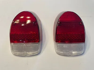 PAIR Of VW Volkswagen Bug Beetle Red Tail Light Lens Beetle 1968 - 1970 • $47.28