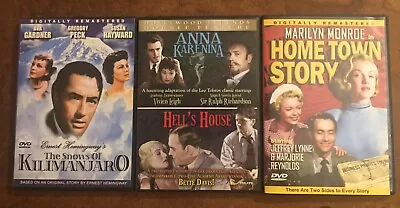 Lot Of 3 DVDs Classic Movies Marilyn Monroe Vivien Leigh Bette Davis Gregory Pec • $12.95