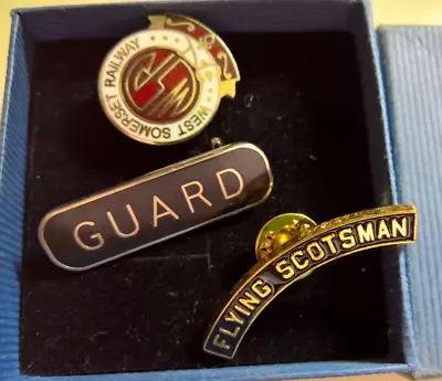 BR Guard (repro) Flying Scotsman And West Somerset Railway Lapel Pin Badges • £3